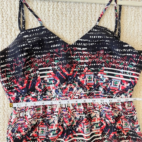 PARKER Black Pink Graphic Digital Print Sleeveless Maxi Dress Tie Back D… - Picture 6 of 12